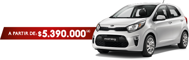 Kia Morning a partir de $5.390.000 incluye bono de: $1.600.000 en Indumotora One