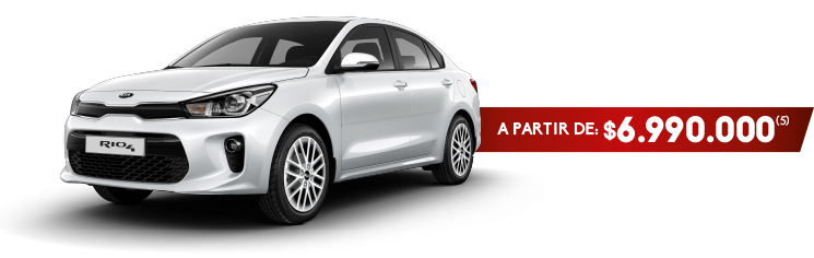 Kia Rio4 a partir de $6.990.000 incluye bono de: $2.100.000 en Indumotora One