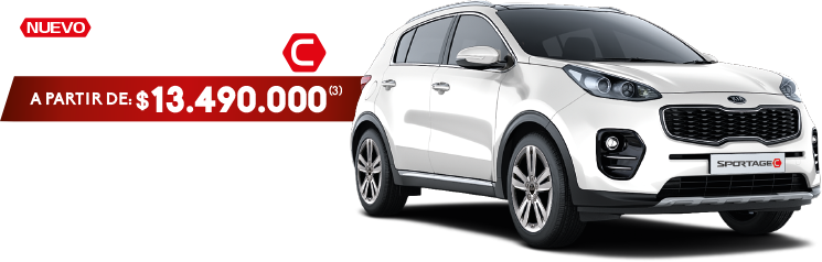 Kia Sportage a partir de $13.490.000 incluye bono de: $1.700.000 en Indumotora One